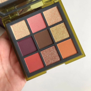 Huda Beauty Khaki Haze 9 Colors Matte Eyeshadow Palette | Glitter Pigmented Shimmery Eyeshadow Palette