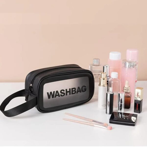 PU Wash Bag – Waterproof, Frosted & Transparent Travel Organizer - Image 3