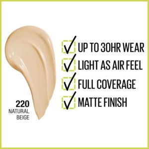 Maybelline SuperStay 24H Full Coverage Liquid Foundation – 30ml